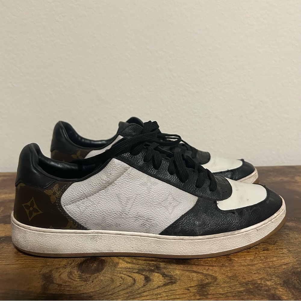 Louis Vuitton Monogram Black and White Sneakers